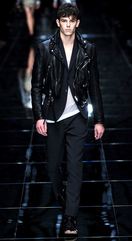 saint laurent leather biker jacket mens